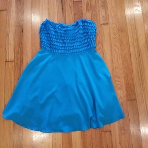 Strapless short summer dress